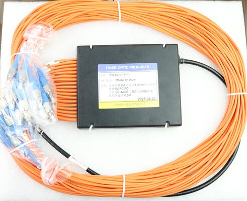 Array di fibre 2D FA MM 6x6 quadrate 62.5/125um con allineamento di fibre in tubo corazzato